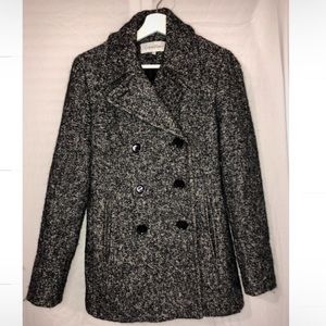 CALVIN KLEIN TWEED WOOL COAT